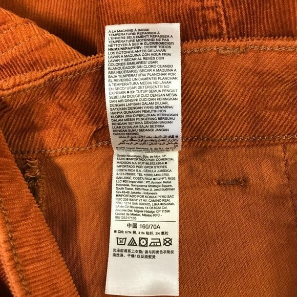 Old Navy Women's Burnt Orange Flat Front Slash Pockets Casual Mini Skirt Size 6 - Picture 7 of 8